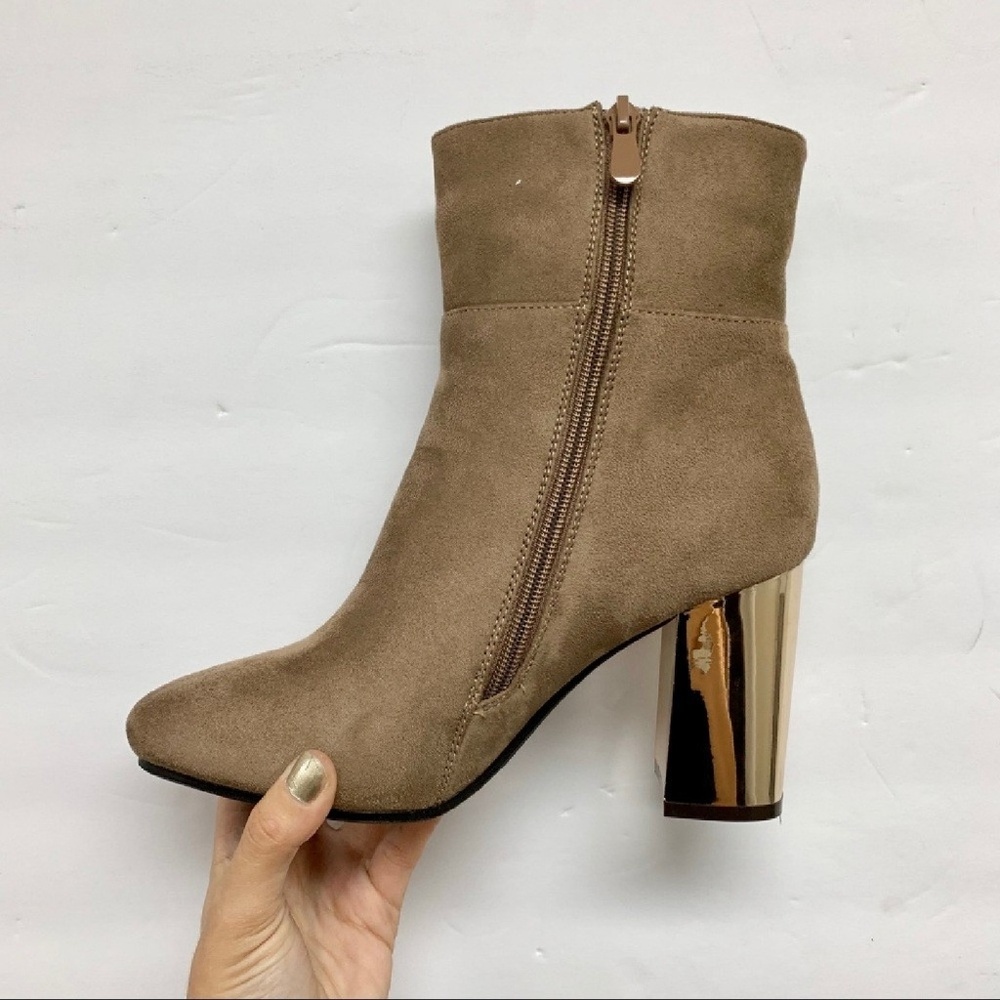 🌟LAST 1! Taupe Faux Suede Bootie - Picture 3 of 6